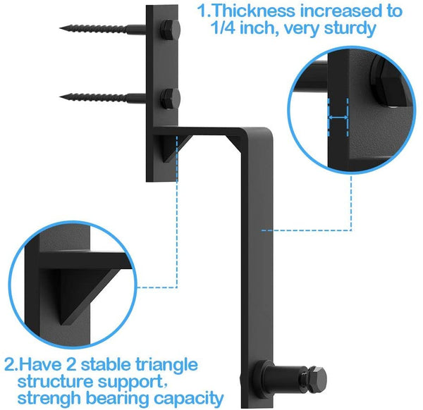 ZEKOO 5-18 FT Bypass Barn Door Hardware Sliding Black Steel Big Wheel Rolle Hanger